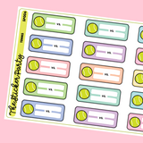 Tennis Planner Stickers