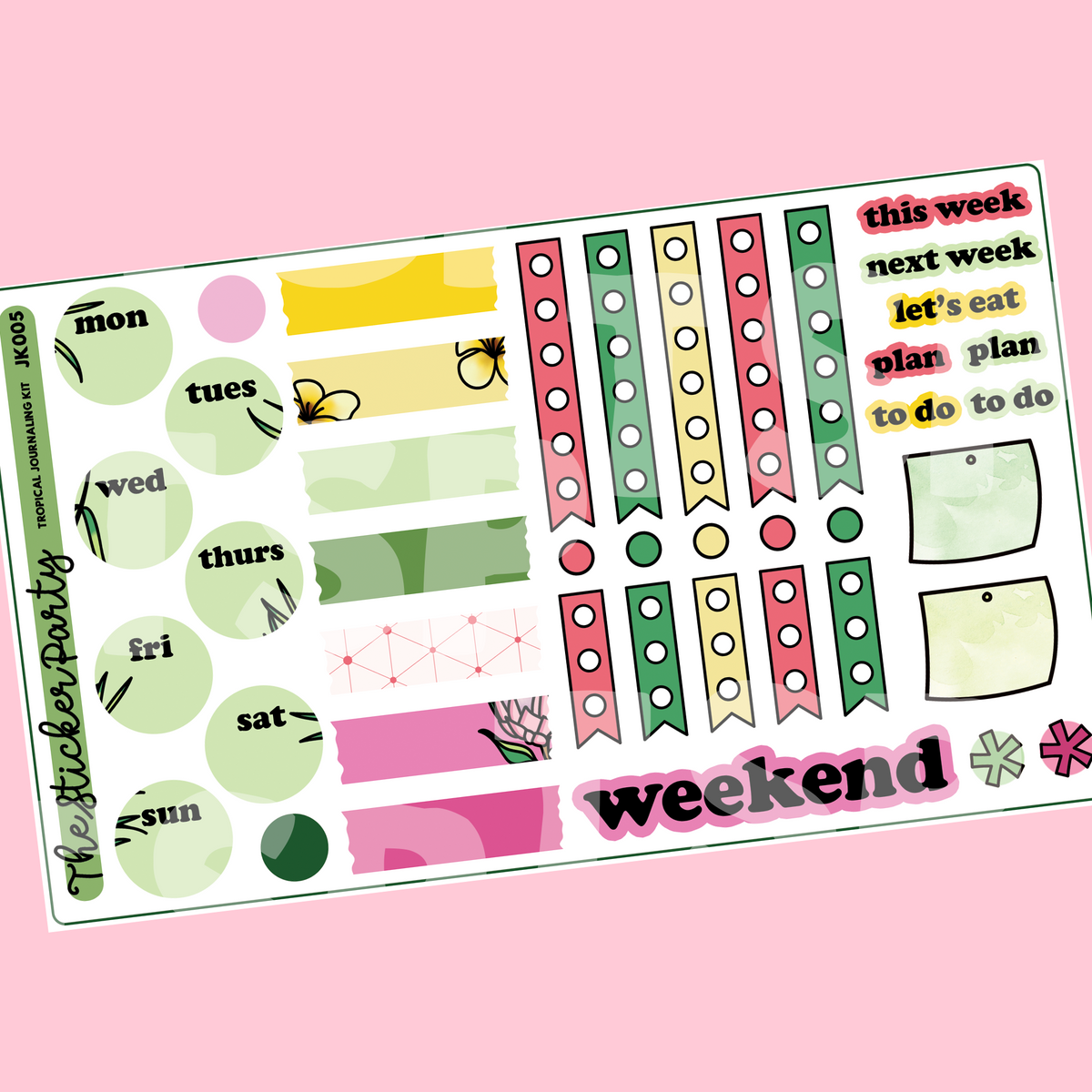 Tropical Journaling Sticker Kit – The Sticker Party