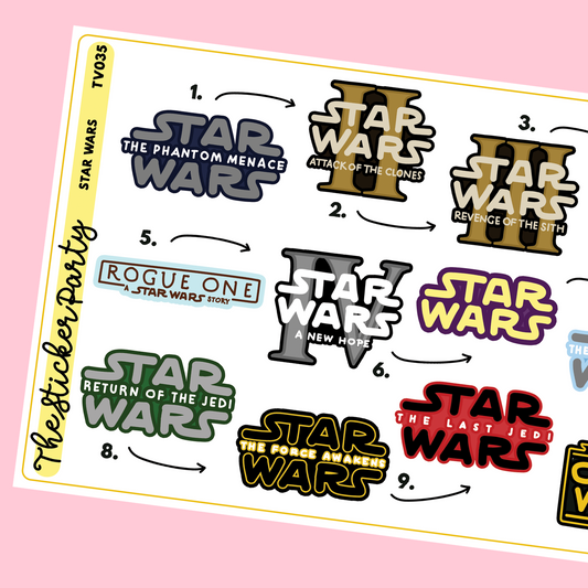 Galaxy Wars Planner Stickers Galaxy Wars Movies Chronological Orderm
