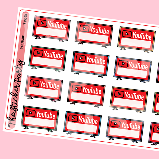 Y*uTube Planner Stickers