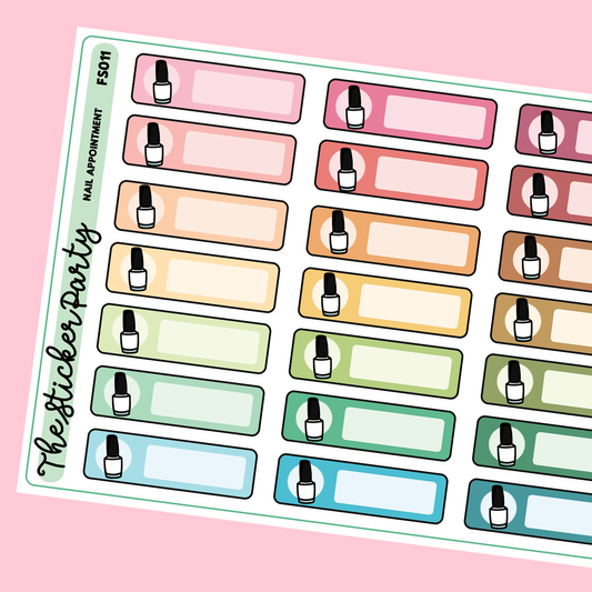 Nail Appointment Planner Stickers