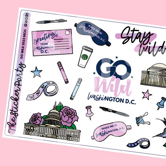 Go Wild 2023 Deco Sticker Sheet | Washington D.C.
