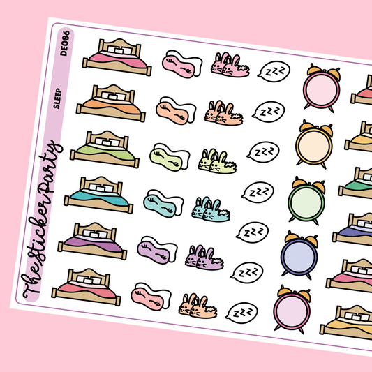 Sleep Planner Stickers | Eye Masks Alarm Clocks