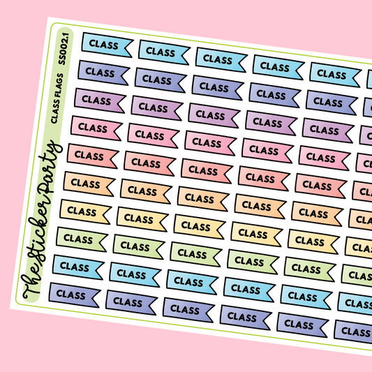 Class Flags Planner Stickers