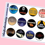 Halloween Movie Bucket List Planner Stickers Halloween Movies