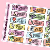 Birthday Countdown Planner Stickers