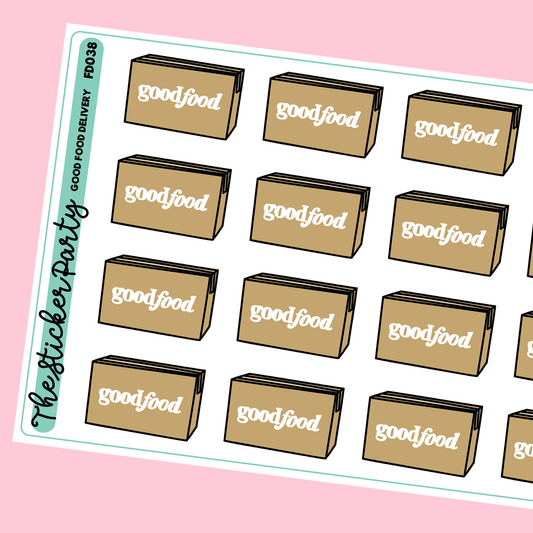 Go*d Food Planner Stickers Meal Delivery Planner Stickers
