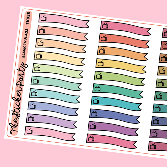 TV Show Planner Stickers TV Show Flags