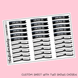 READ DESCRIPTION! Custom TV Show Flag Stickers (TV THURSDAY)