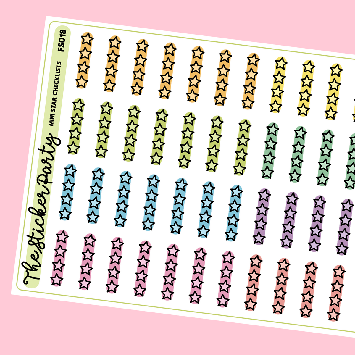 Mini Star Checklists Star Checklist Planner Stickers – The Sticker Party