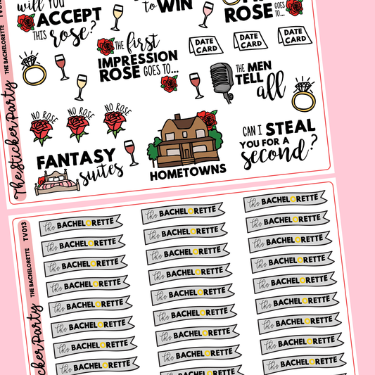 The B*chelorette TV Show Planner Sticker Kit