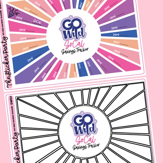 Go Wild 2022 Savings Tracker Sticker Kit | Go Wild 2022 Planaheim GW 2022