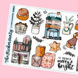 Christmas Village Deco Planner Stickers