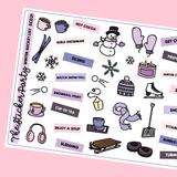 Winter Bucket List Planner Stickers