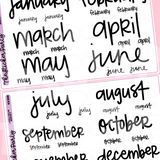 Katie K Plans Collab NEUTRAL MONTHS Planner Stickers