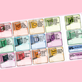 2023 Pop Sugar Reading Challenge Planner Stickers