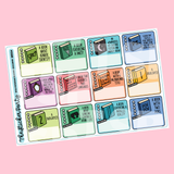 2022 Pop Sugar Reading Challenge Planner Stickers