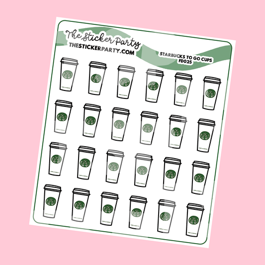 St*rbucks Planner Stickers Hot Drink