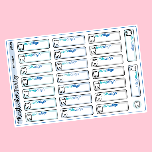 Invisable Aligner Planner Stickers