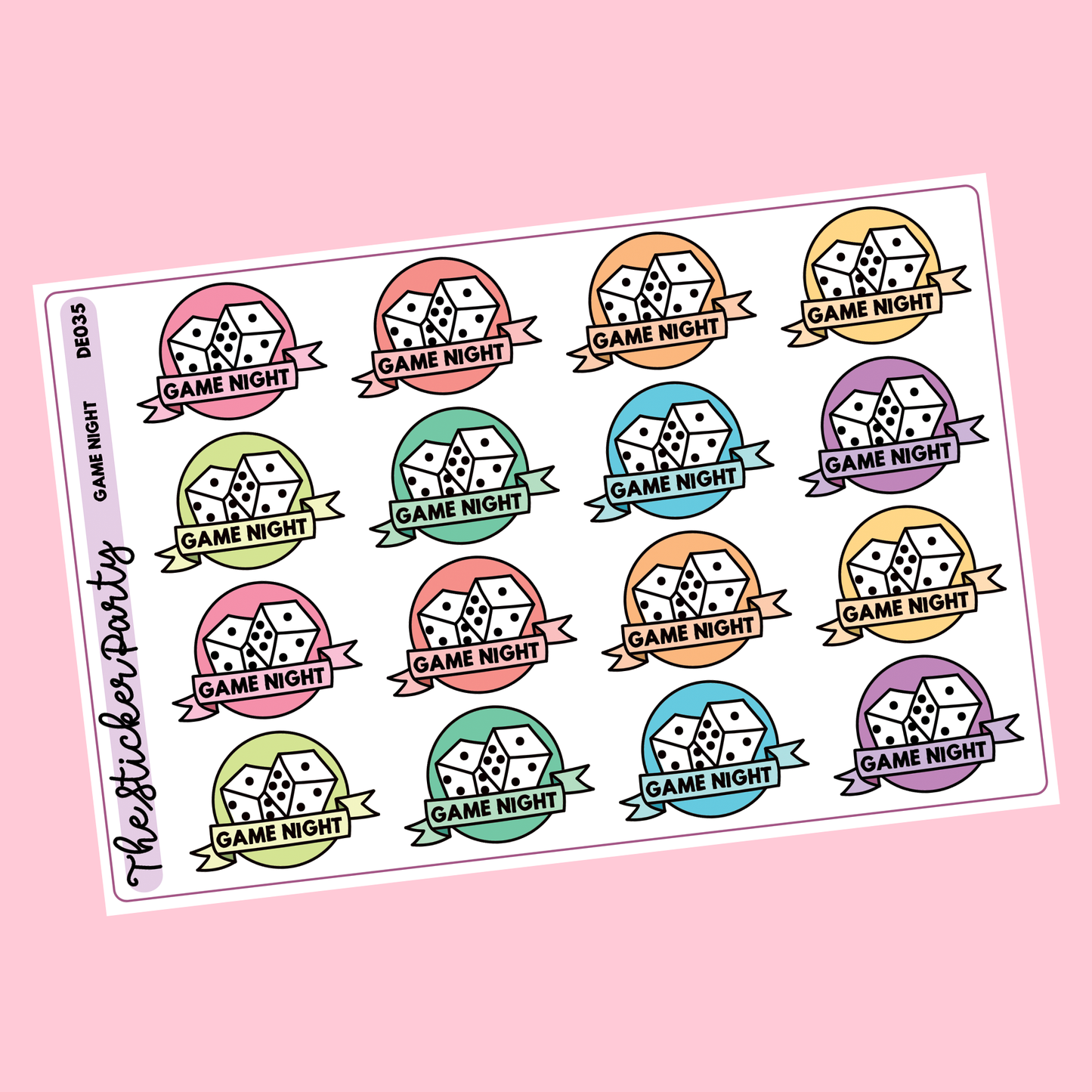 Game Night Planner Stickers