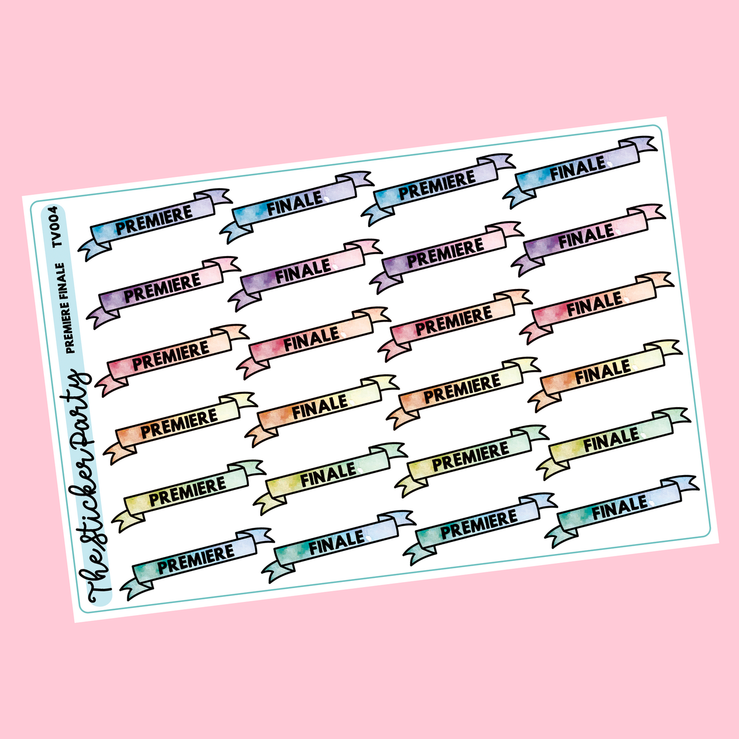 Premiere & Finale TV Show Planner Stickers