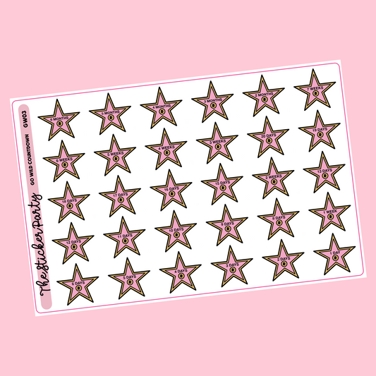 Go Wild 2022 Countdown Sticker Sheet | Go Wild 2022 Planaheim GW 2022