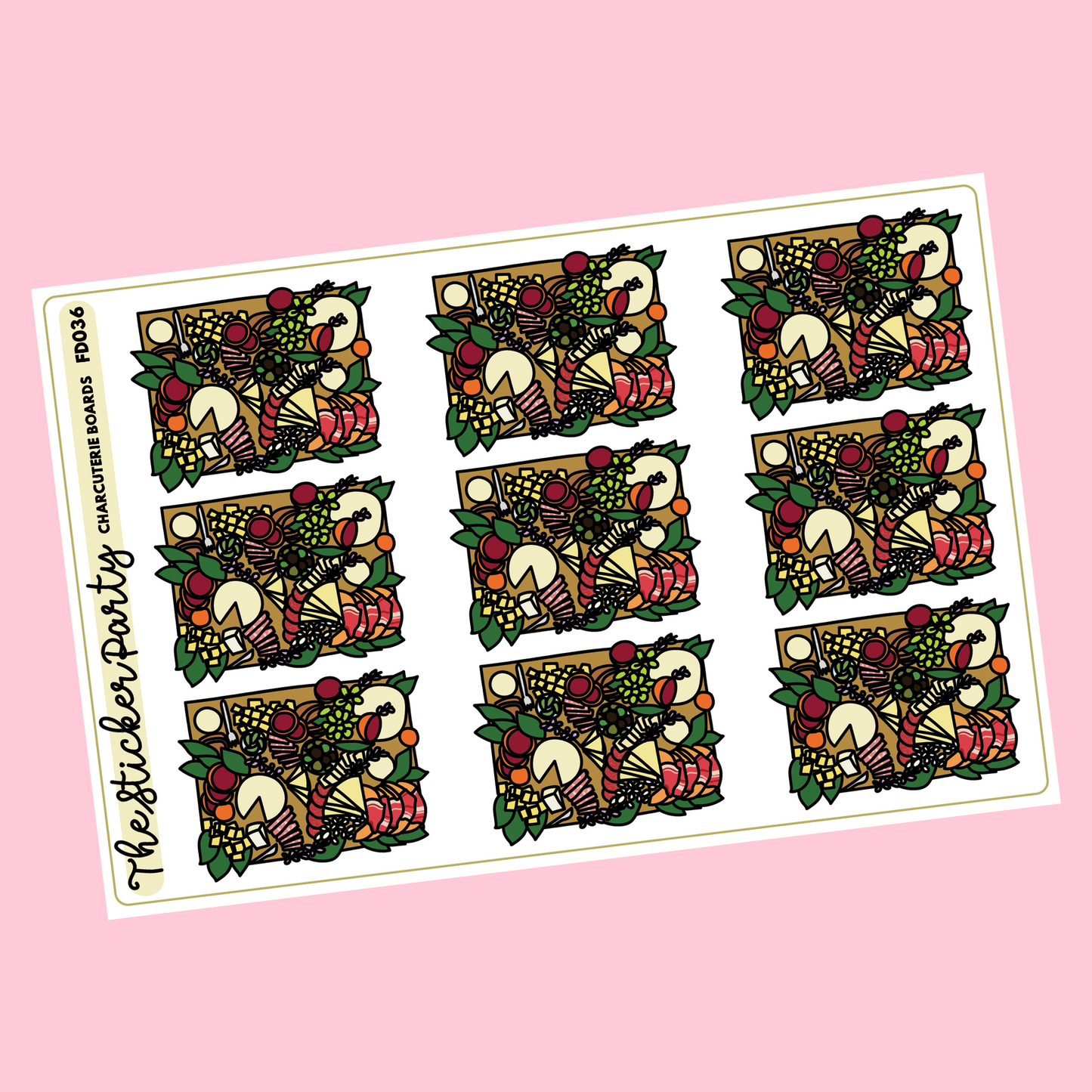 Charcuterie Board Planner Stickers