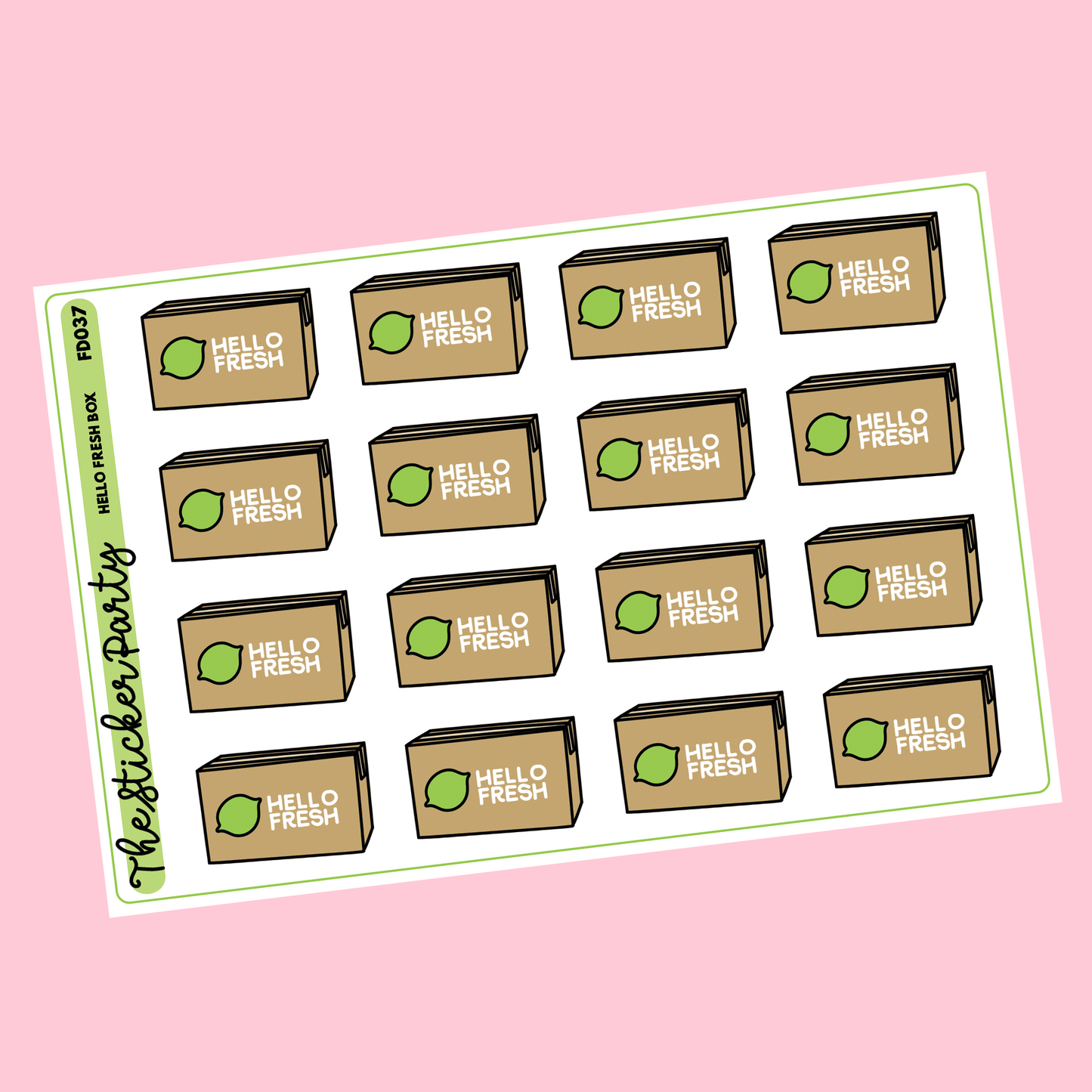 H*llo Fresh Planner Stickers Meal Delivery Planner Stickers