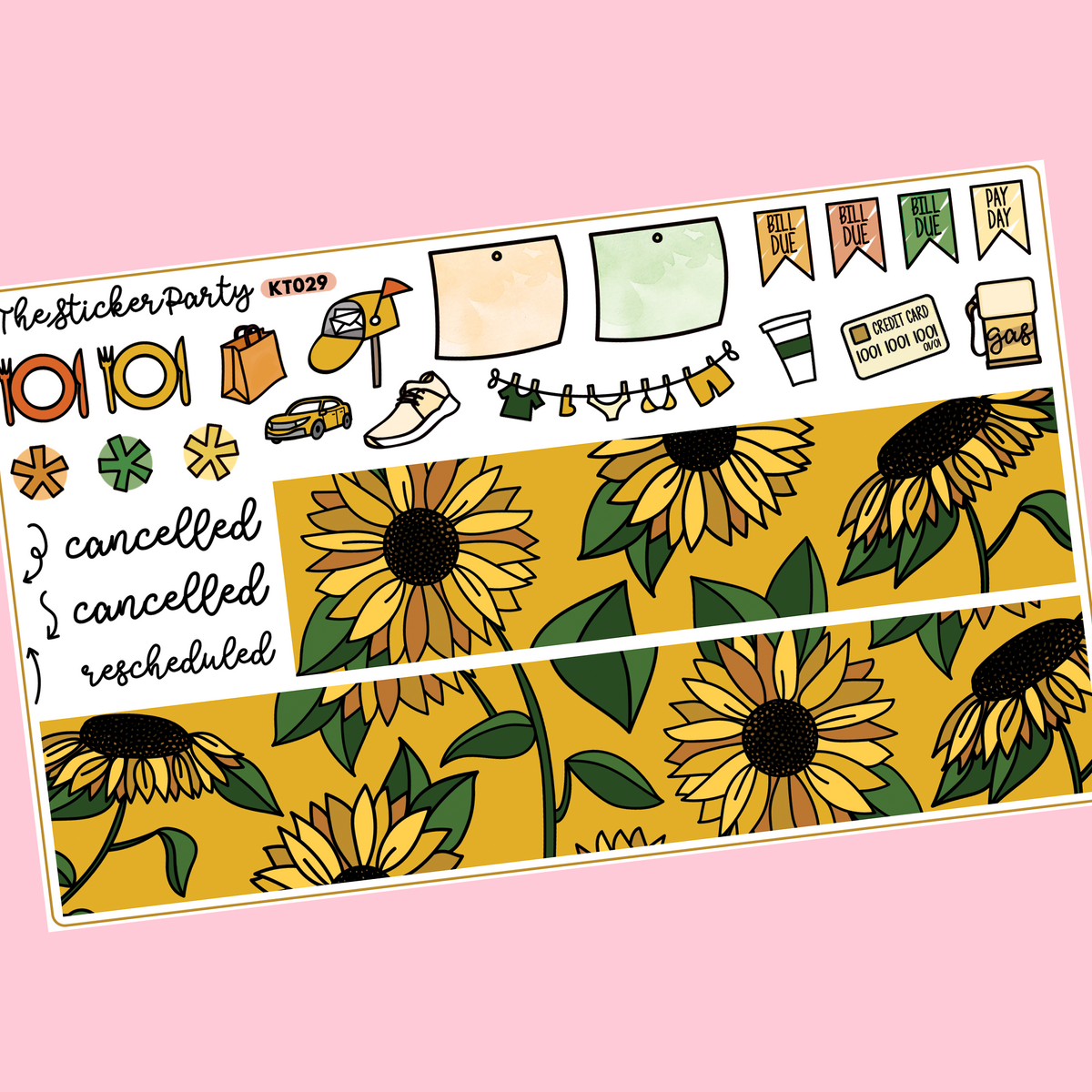 Autumn Sunflower Kit in Standard Vertical Sizing The Sticker Party