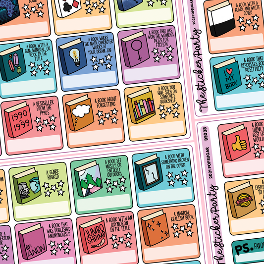 2021 Pop Sugar Reading Challenge Planner Stickers