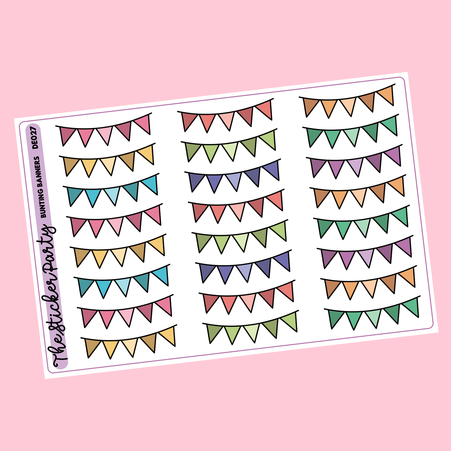 Bunting Banner Planner Stickers