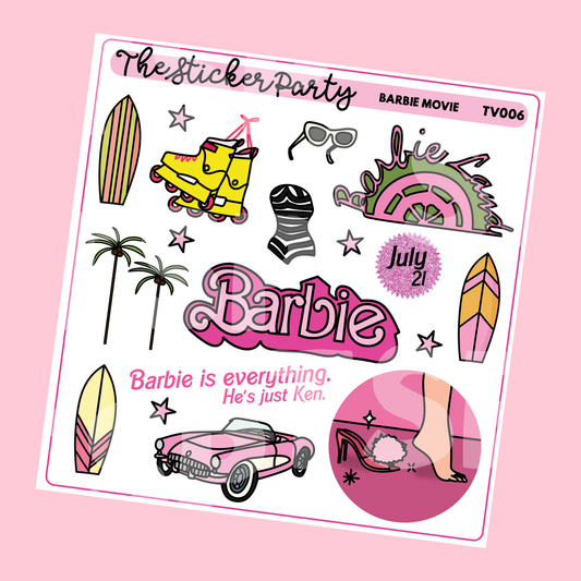 B*rbie Movie Planner Stickers
