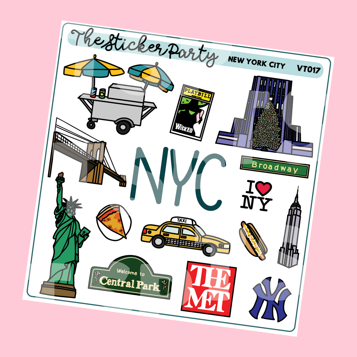 Downtown New York City Mini Sticker Pack