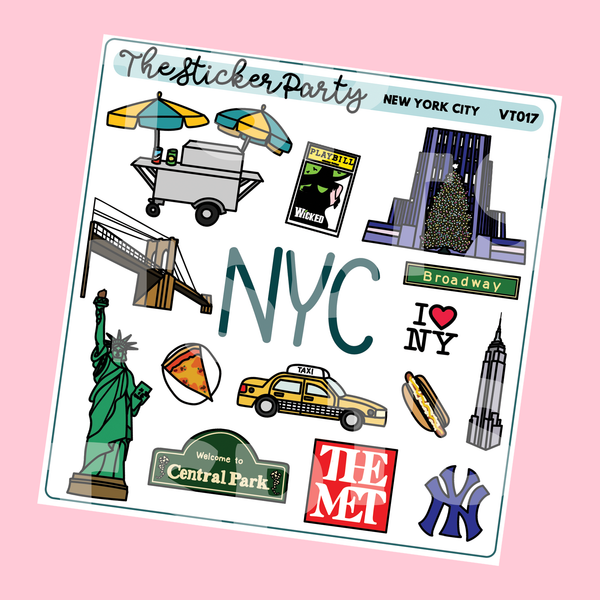 New York City NYC Planner Stickers