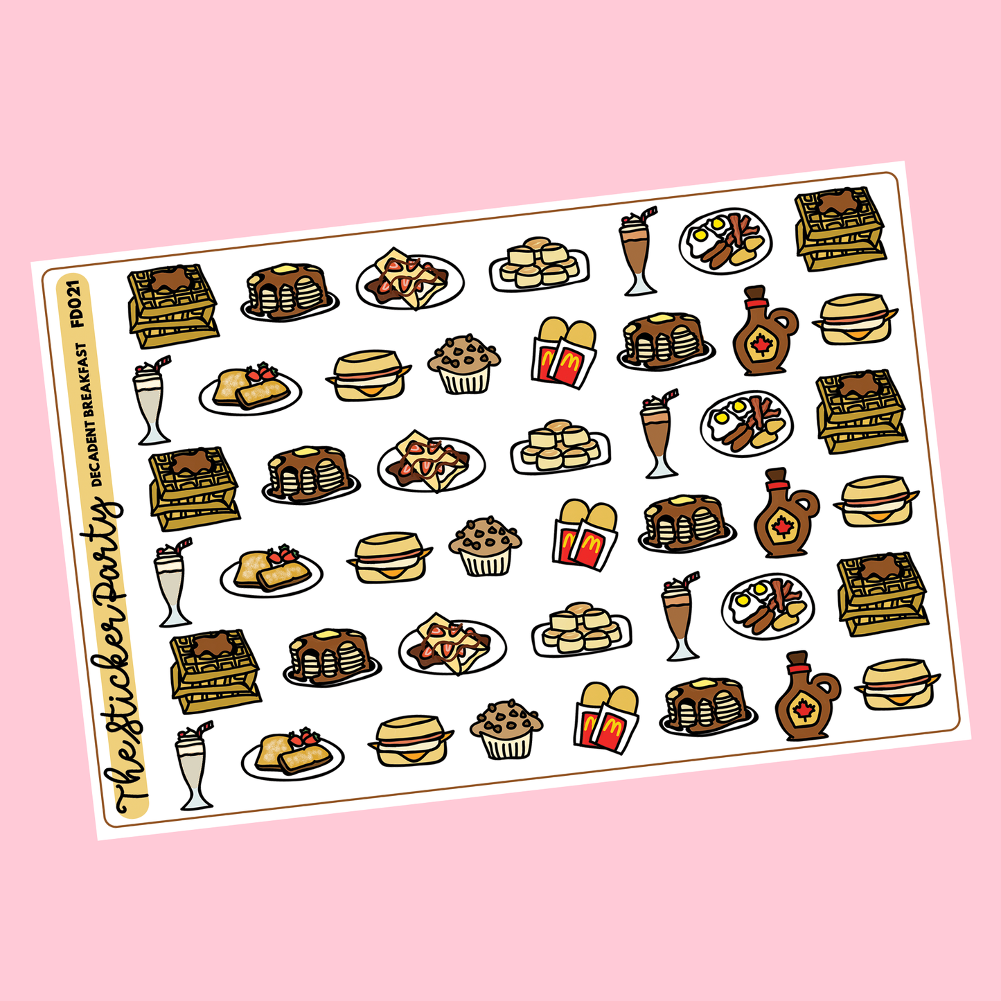 Decadent Breakfast Planner Stickers