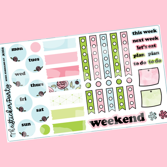 Roses Journaling Sticker Kit