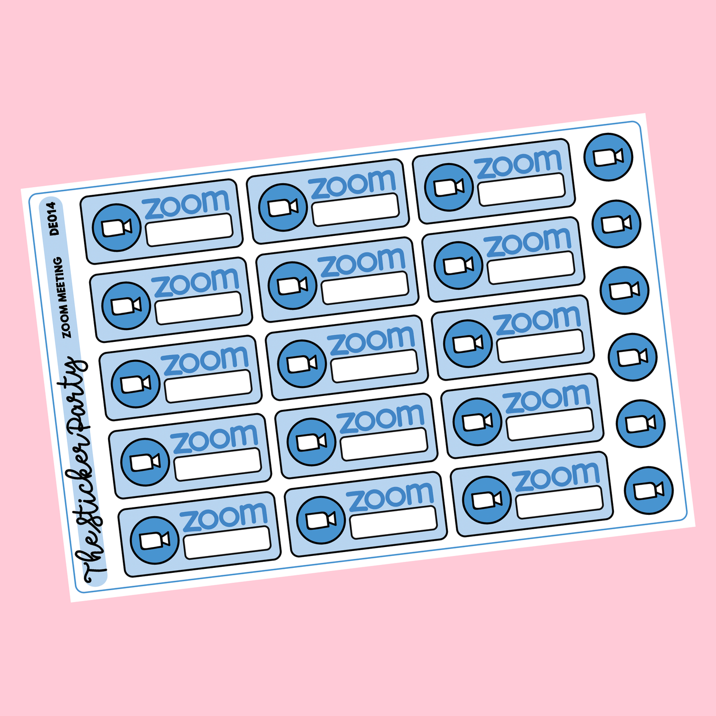 Z*om Virtual Meeting Planner Stickers
