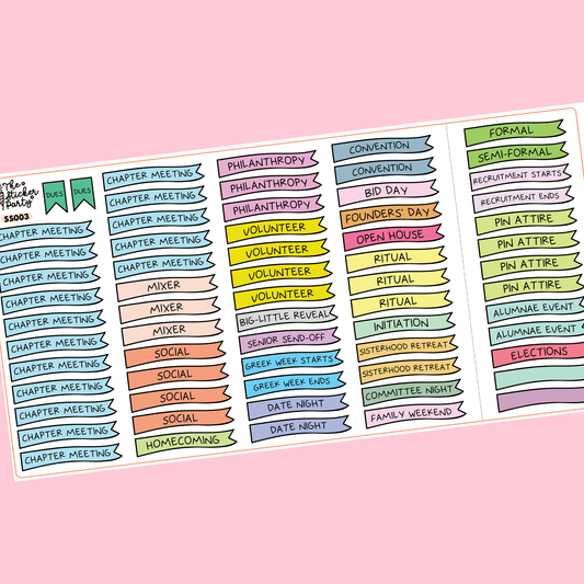 Sorority Planner Stickers