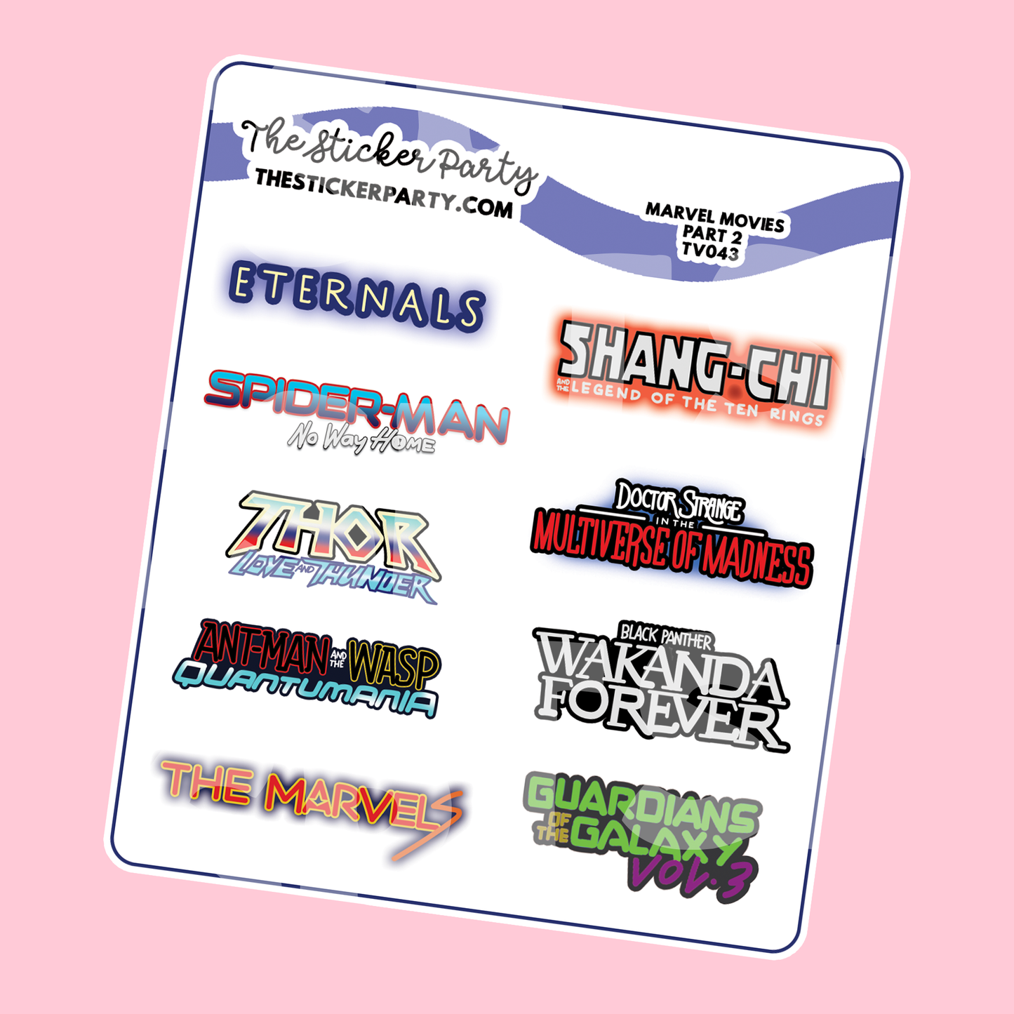 Super Hero Movies Planner Stickers PART 2