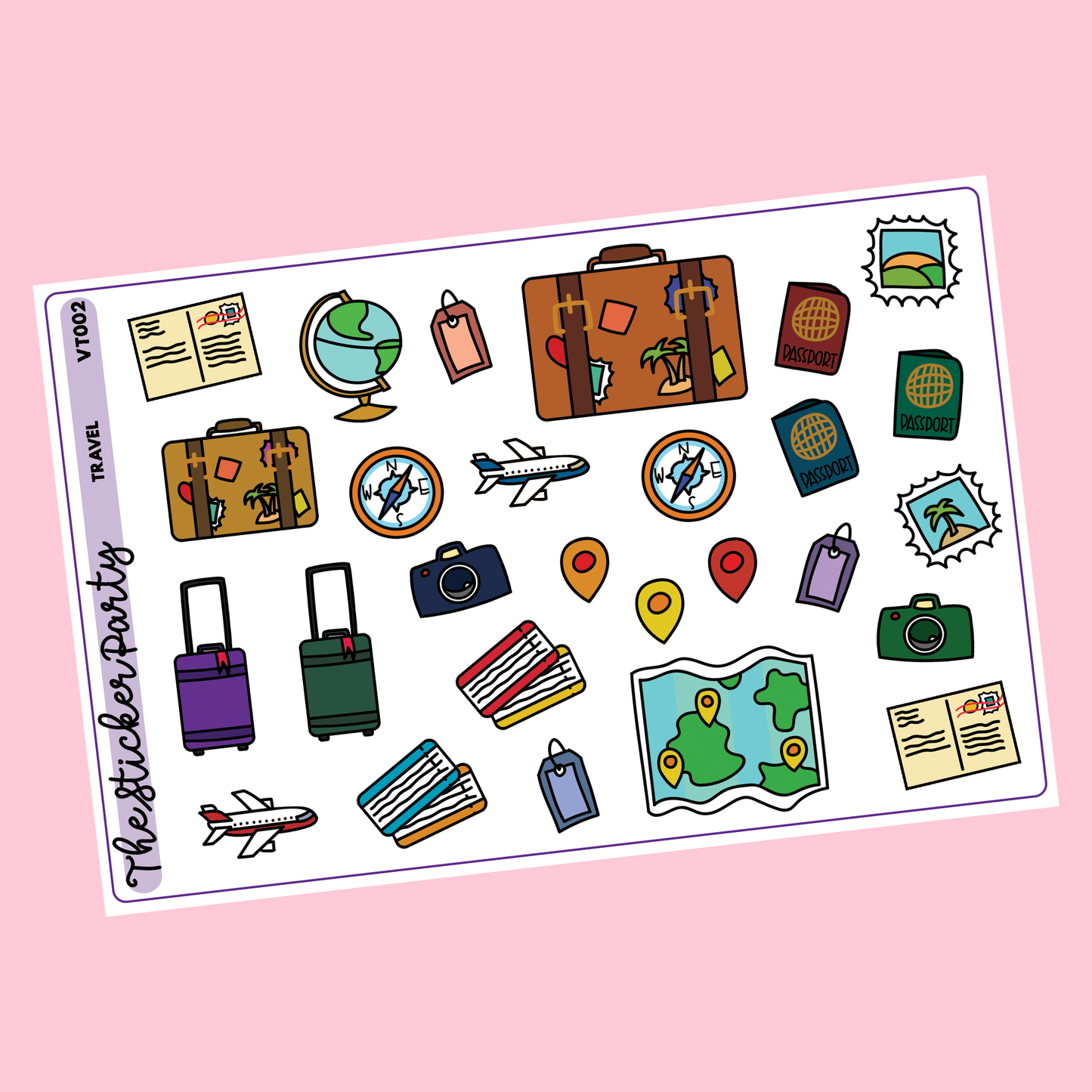 Travel Planner Stickers | Vacation Planner Stickers