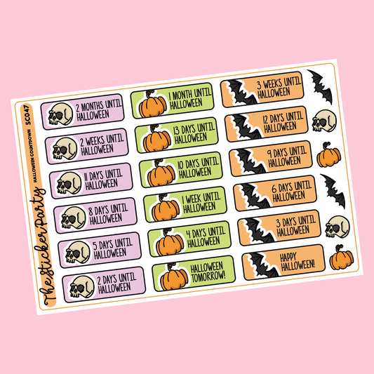 Halloween Countdown Planner Stickers