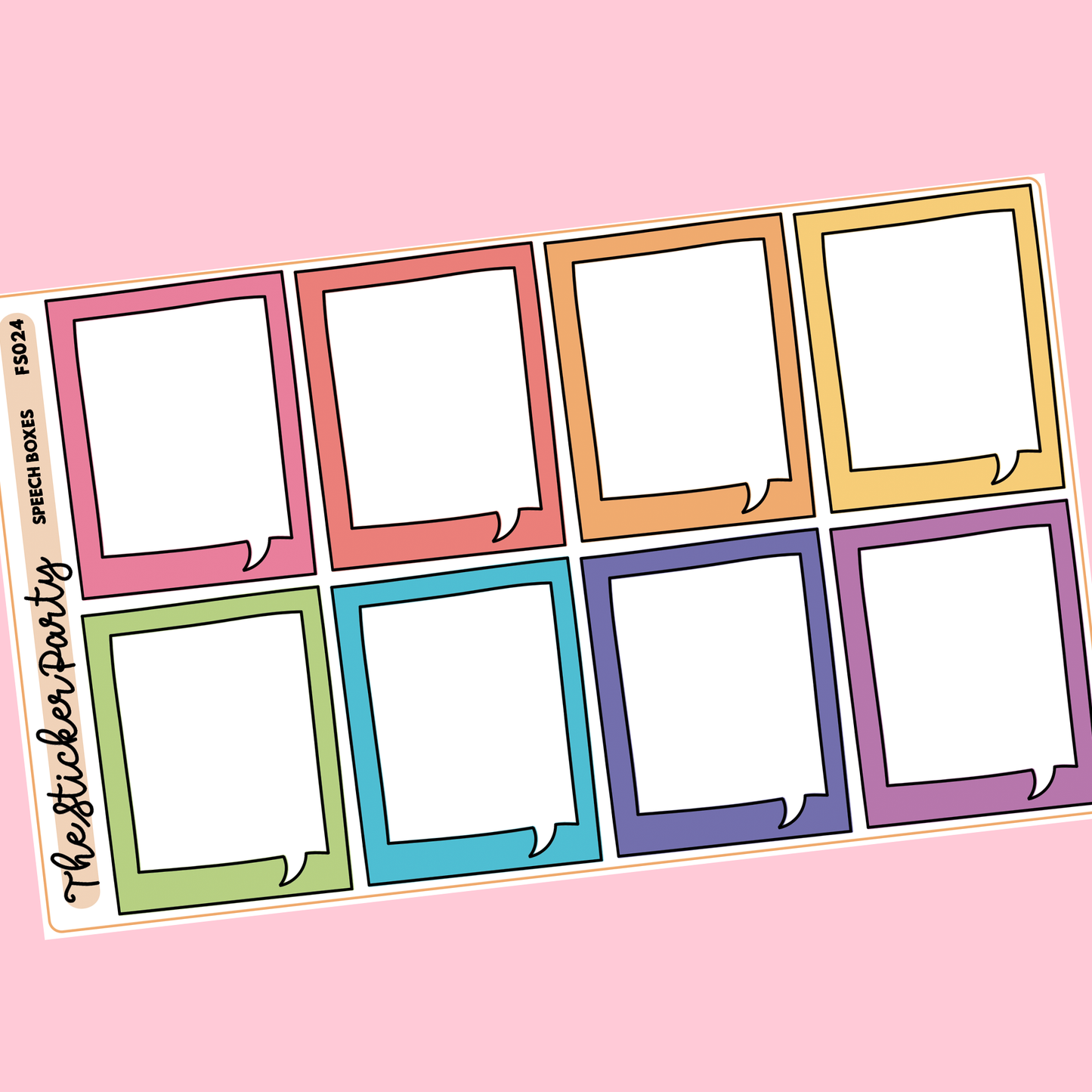 Speech Bubble Boxes Planner Stickers