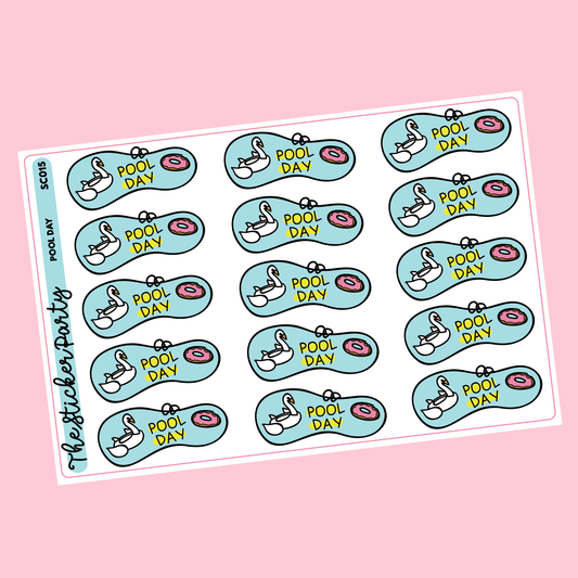 Pool Day Planner Stickers
