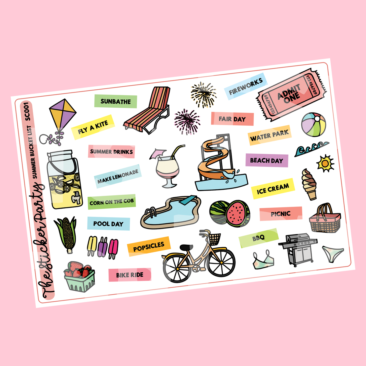 SEASONAL BUCKET LIST Planner Stickers