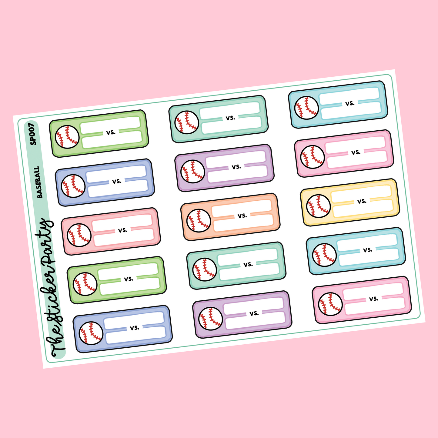 Baseball Planner Stickers