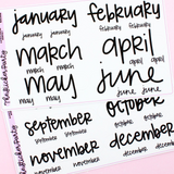 Katie K Plans Collab NEUTRAL MONTHS Planner Stickers