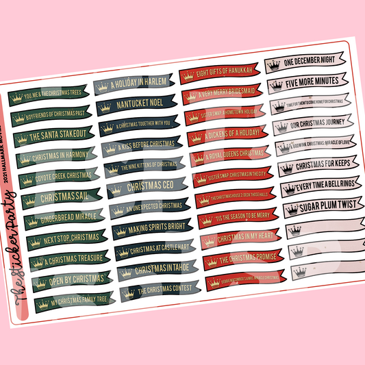 2021 H*llmark Christmas Movies Planner Stickers