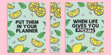 Lemons Sticker Album or Reusable Sticker Book