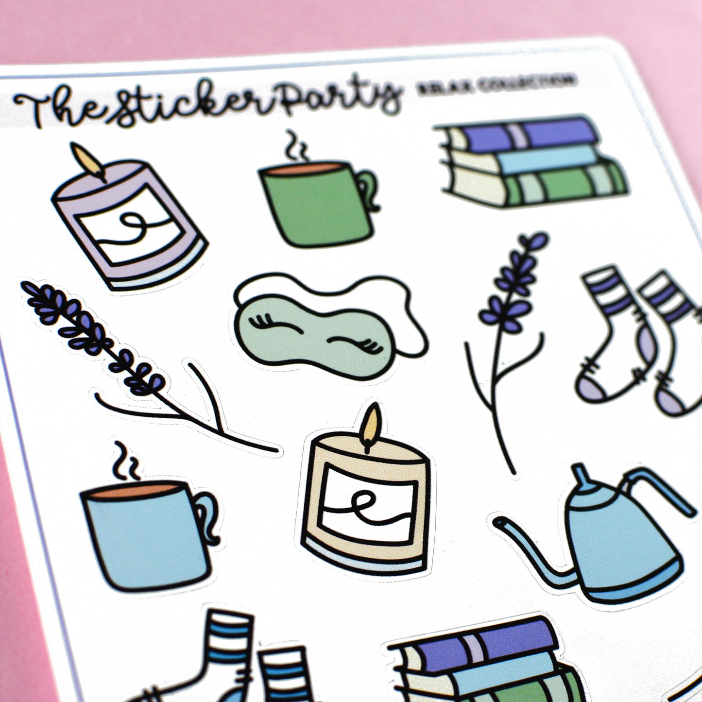 Relax Planner Stickers Self-Care Planner Stickers