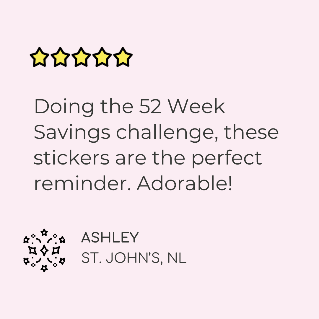 52 Week Saving Plan Planner Stickers Money Saving Stickers